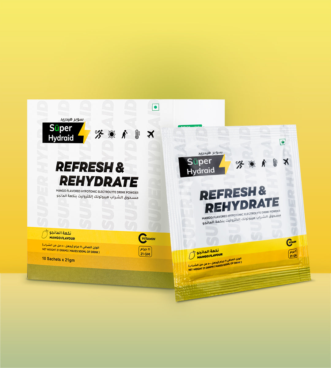 Super Hydraid Electrolyte Drink Mix | Mango - Protectol-Super Hydraid (Powder)