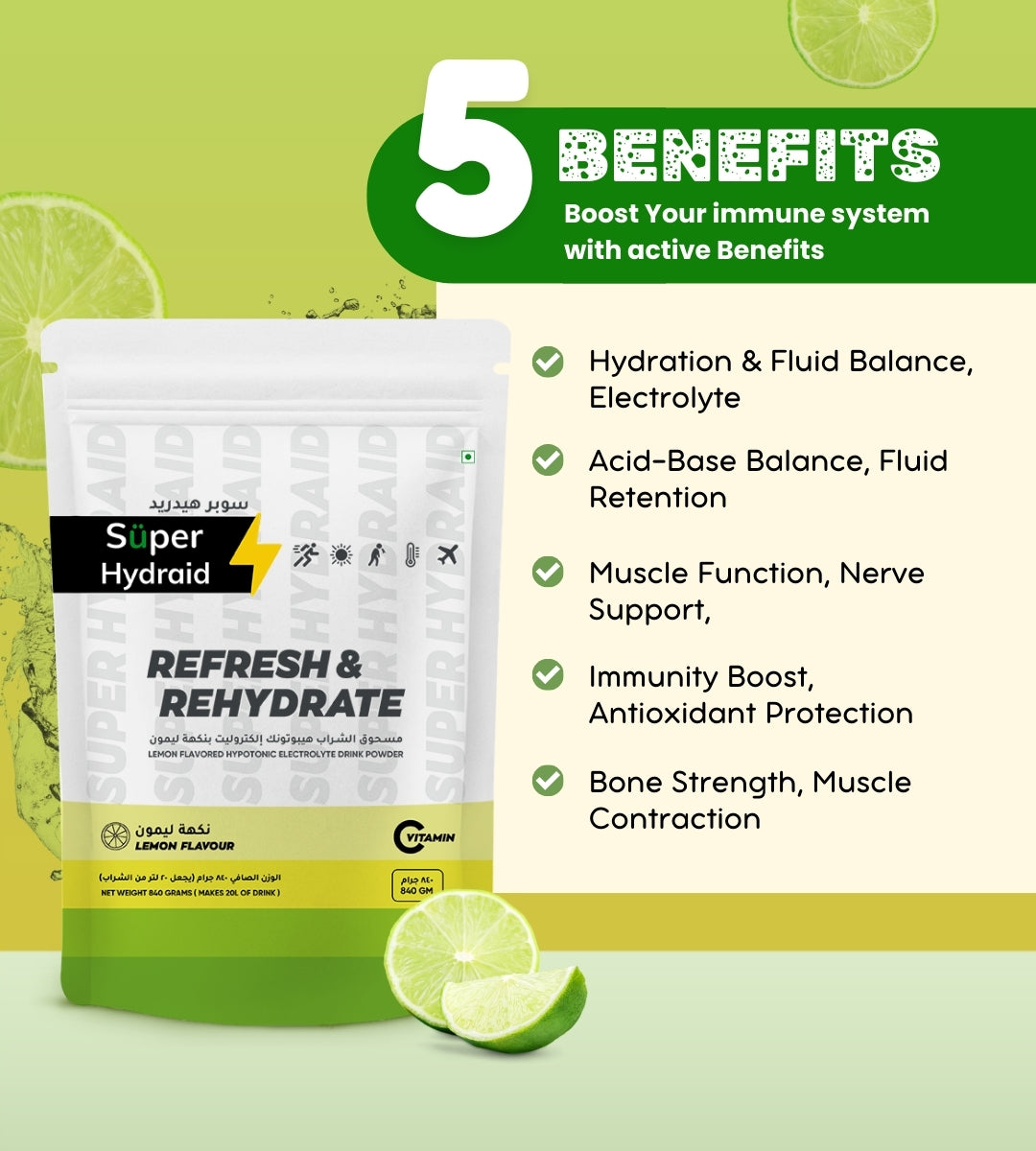Super Hydraid Electrolyte Drink Mix | Lemon - Protectol-Super Hydraid (Powder)