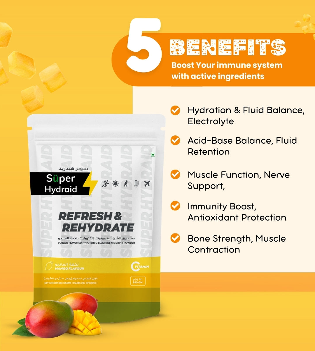 Super Hydraid Electrolyte Drink Mix | Mango - Protectol-Super Hydraid (Powder)