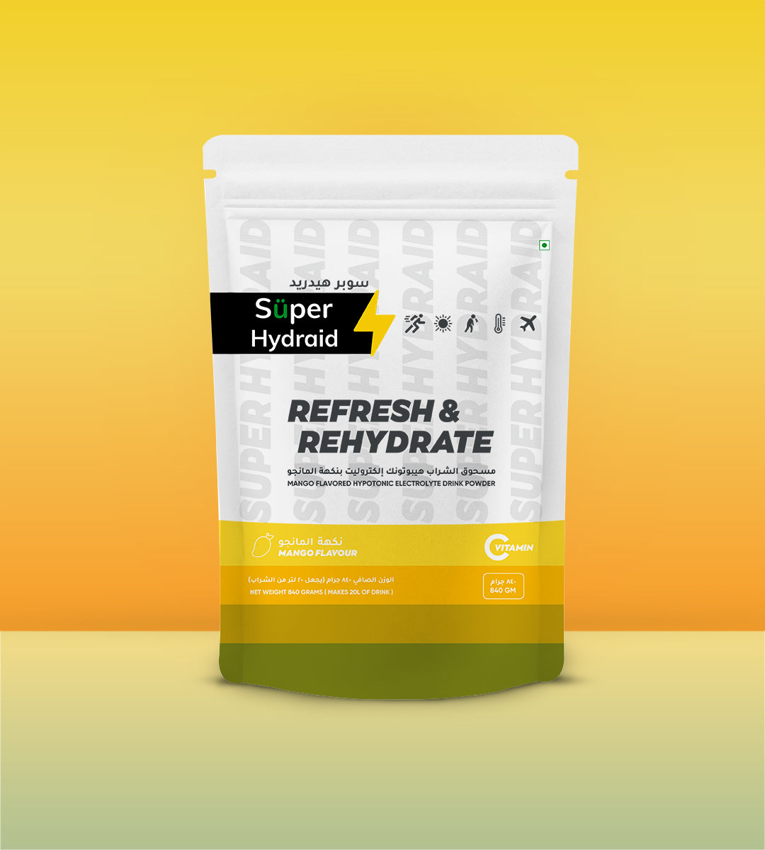Super Hydraid Electrolyte Drink Rehydration Mango Flavour