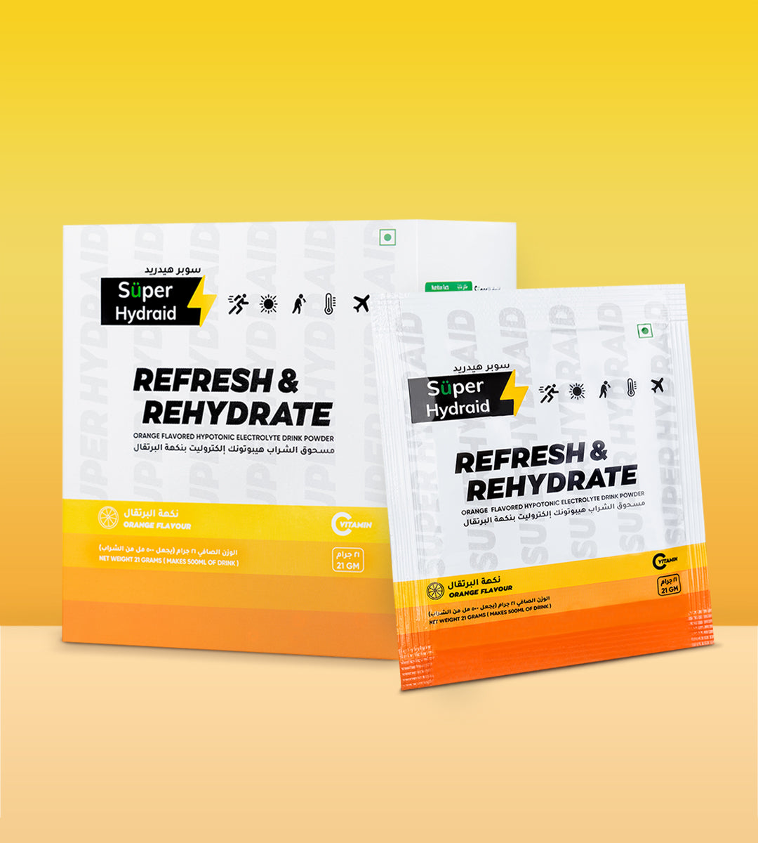 Super Hydraid Electrolyte Drink Rehydration  Orange Flavour