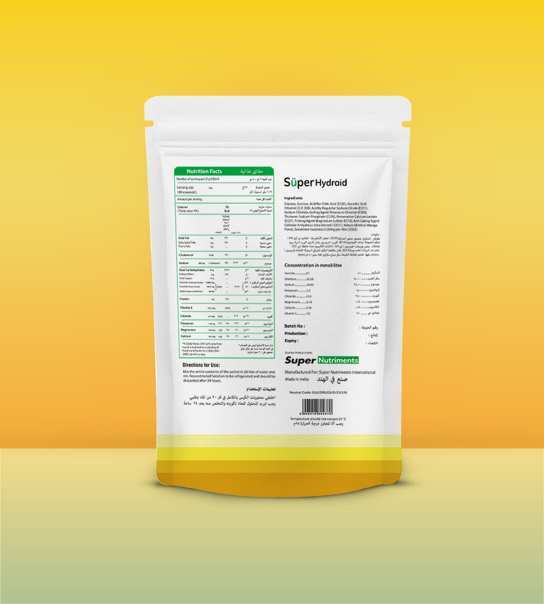 Super Hydraid Electrolyte Drink Rehydration Mango Flavour