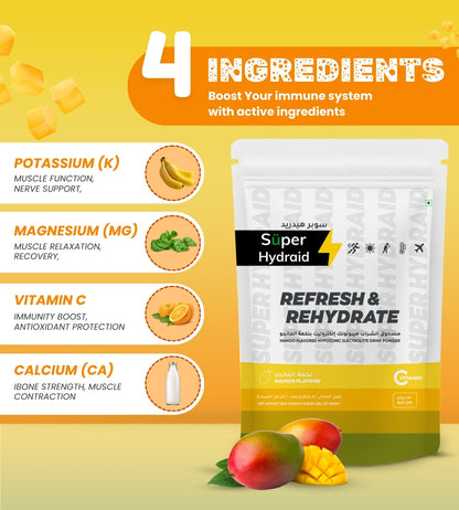 Super Hydraid Electrolyte Drink Rehydration Mango Flavour